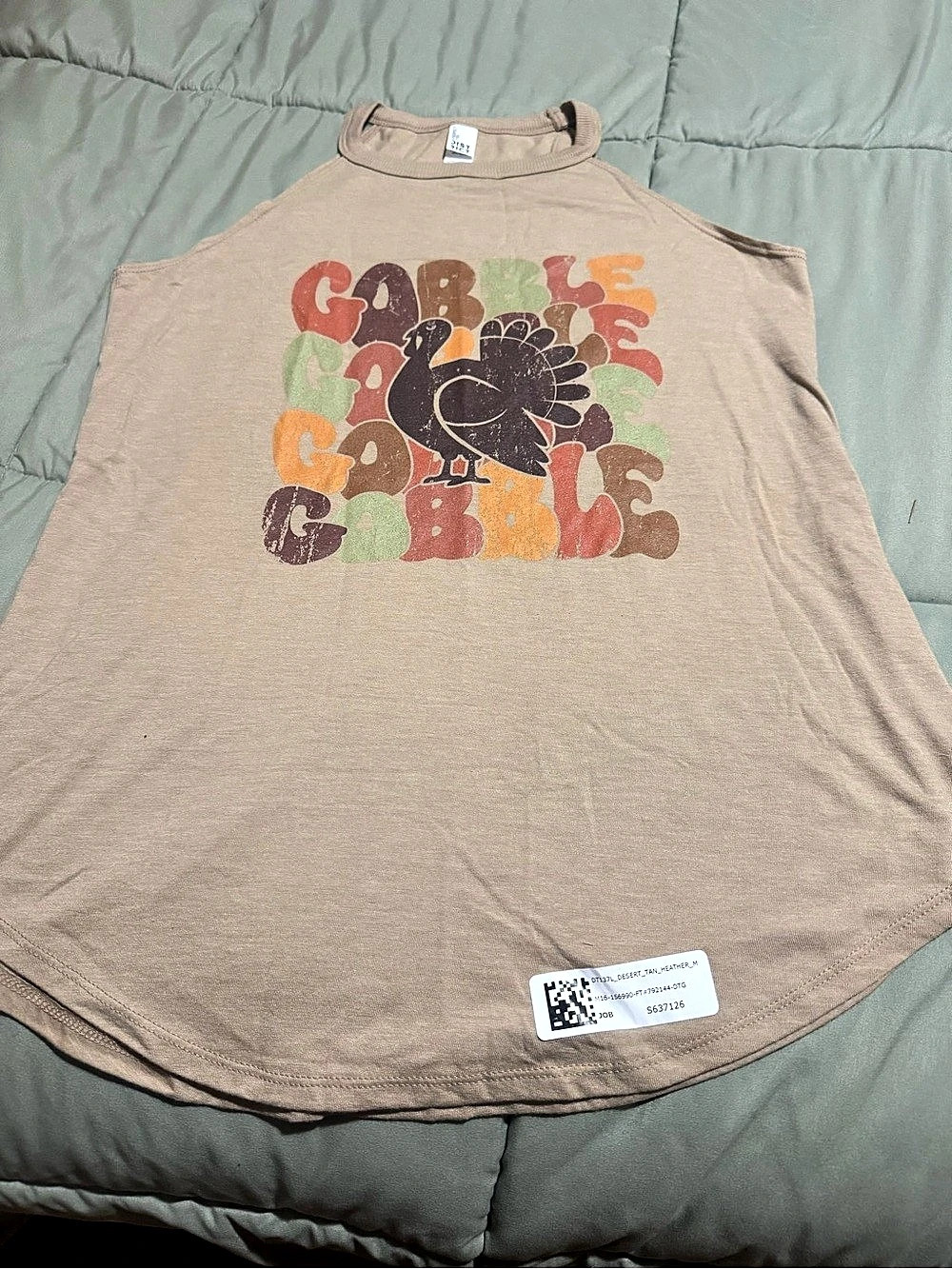 NWT Perfect DistriCT Graphic Tank Top Brown Size Medium